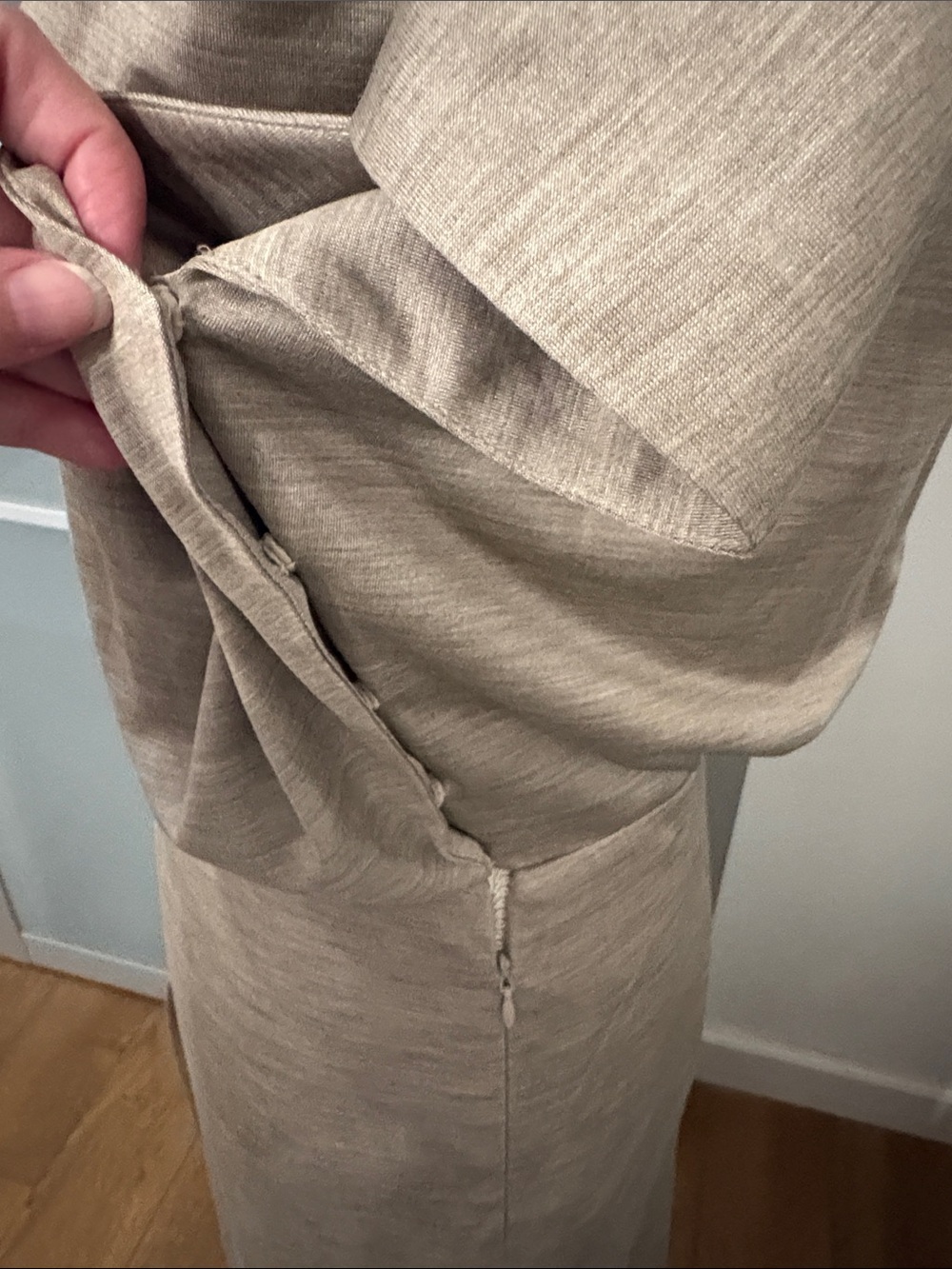 Akris Beige/Tan Pleated Midi Dress - Picture 7 of 14